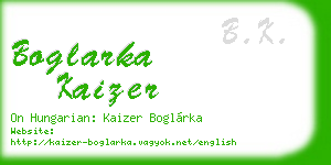 boglarka kaizer business card